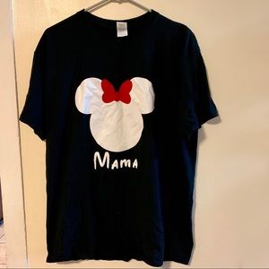 Women’s Disney Black T Shirt Mama Minnie Mouse L